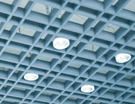 造型铝格栅吊顶空间效果C