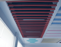 U型垂片工程铝天花工装吊顶空间效果图A